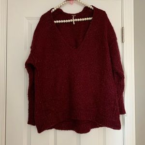 Free People slouchy v-neck sweater